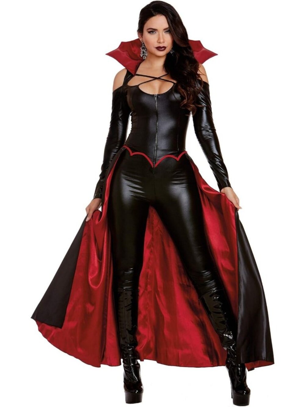 Gothic Vampire Costume for Women, Modern Dark Princess Halloween Outfit, Spooky